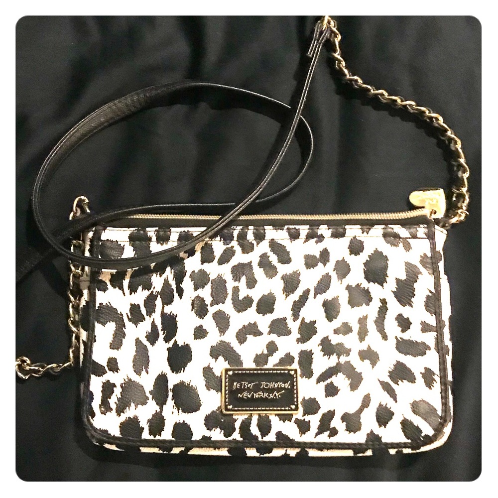 Betsey Johnson leopard crossbody